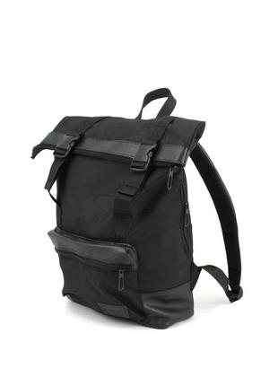 Рюкзак міський rolltop з відділом для ноутбука 17" wallaby 1191 чорний1 фото