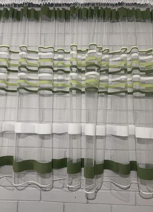 Тюль на маленьке вікно, готовий пошитий тюль. тюль короткий недорого купити