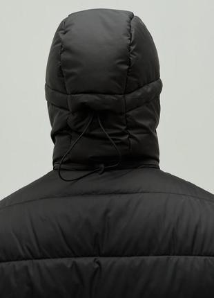 Куртка мужская демисезонная осенняя весенняя с капюшоном shell до -5*с черная | пуховик мужской весна осень9 фото