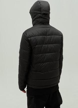 Куртка мужская демисезонная осенняя весенняя с капюшоном shell до -5*с черная | пуховик мужской весна осень8 фото