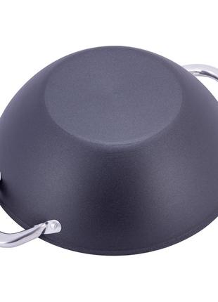 Казан чугунный для плова kamille wok с антипригарным покрытием для индукции и газа 4,5 l km-4807mr9 фото