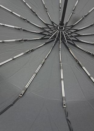 Мужской зонтик автомат серебряный дождь на 16 двойных спиц #016049 фото