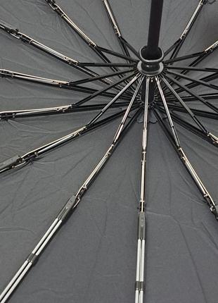 Мужской зонтик автомат серебряный дождь на 16 двойных спиц #0160410 фото