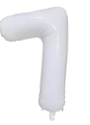Шарик цифра 7 праздничная 32 дюйма белый