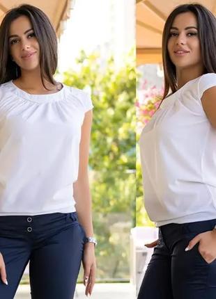 Женская белая блузка 42 размер1 фото