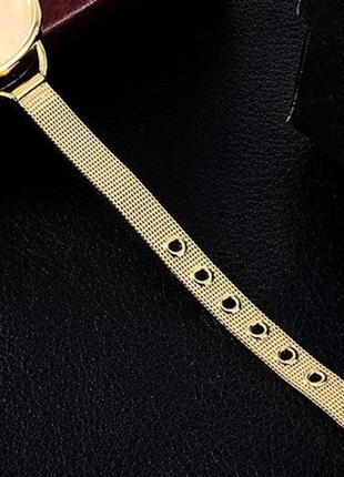 Женские часы под золото - длина 22см, диаметр циферблата 3,5см, ширина ремешка 8мм4 фото