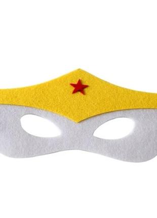 Детская маска чудо женщина на карнавал one size разноцветный