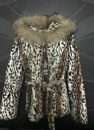 Натуральна шубка автоледі з кролика і єнота. ціна знижена!🔥