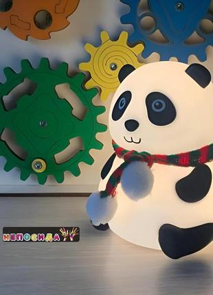 Силіконовий ❣️ нічник світильник панда для дітей losso акумуляторний usb