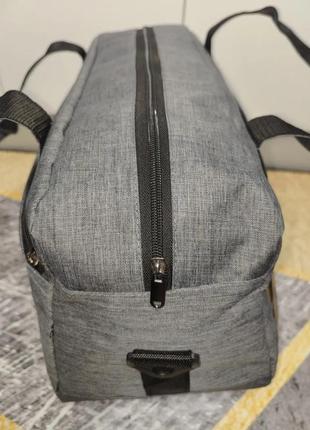 Сіра спортивна сумка унісекс puma жіноча чоловіча дорожня сумка для подорожей багажна ручна поклажа для занять спортом4 фото