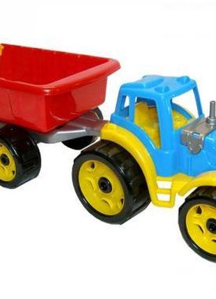 Трактор із причепом технок (синій)