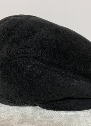 Кепка мужская чёрная  реглан  искусственного дубляжа   56-57 см