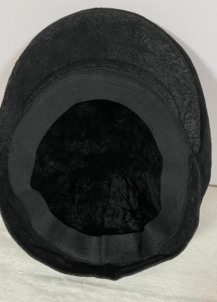 Кепка мужская чёрная  реглан  искусственного дубляжа   56-57 см2 фото