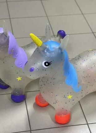 Стрибун єдиноріг, різні квіта конячка, стрибуни для дітей, дитячий стрибун, гумовий стрибун, надувний стрибун