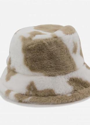 Панама из искусственного меха милка pn-1106 латте/белый