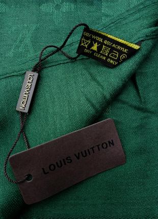 Louis vuitton шарф женский шерстяной зеленый5 фото