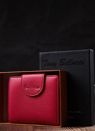 Барвистий жіночий гаманець із натуральної шкіри tony bellucci 22063 фуксія9 фото