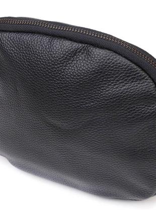 Удобная женская сумка через плечо из натуральной кожи 22133 vintage черная2 фото