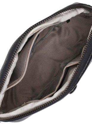 Удобная женская сумка через плечо из натуральной кожи 22133 vintage черная4 фото