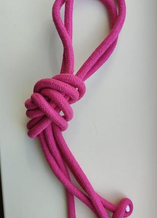 Скакалка для художньої гімнастики ф10мм довжина три метри колір рожевий