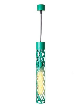 Светильник подвесной msk electric flow в стиле лофт под лампу е27 зеленый nl 6041 gn