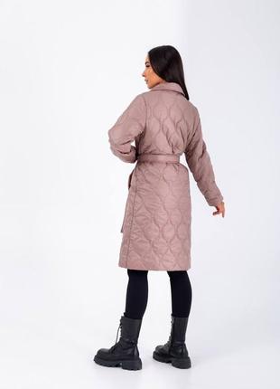 Стильное стеганное пальто большие размеры и норма (р.42-56)6 фото