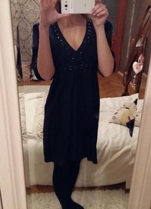Платье черное с пайетками4 фото