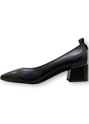 Женские черные туфли лодочки удобные на каждый день для офиса кожаные s985-05-y164a-9 lady marcia 28452 фото