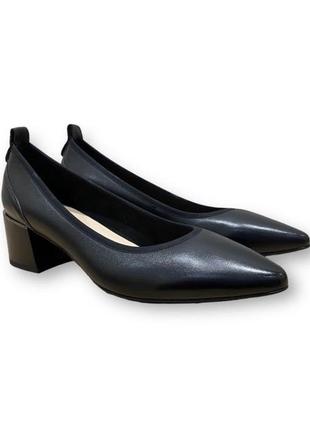 Женские черные туфли лодочки удобные на каждый день для офиса кожаные s985-05-y164a-9 lady marcia 28453 фото