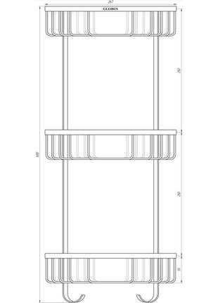 Полка угловая globus lux ss 84772 фото