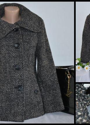 Брендовое шерстяное демисезонное пальто полупальто с карманами bhs вьетнам2 фото