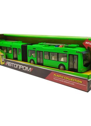 Тролейбус іграшковий 7991abcd світло, звук (зелений)