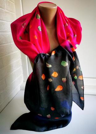 Красивый шарф из натурального шелка het & cedge7 фото