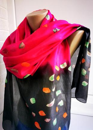 Красивый шарф из натурального шелка het & cedge2 фото