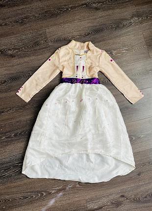 Карнавальное платье костюм анна frozen 7 8 лет