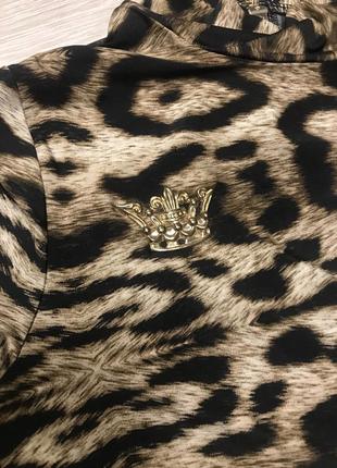 Леопардовое облегающее платье4 фото