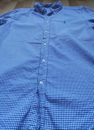 Рубашка polo ralph lauren в клеточку мужская, размер m/l4 фото
