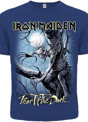 Футболка iron maiden "fear of the dark" (синя футболка), розмір m