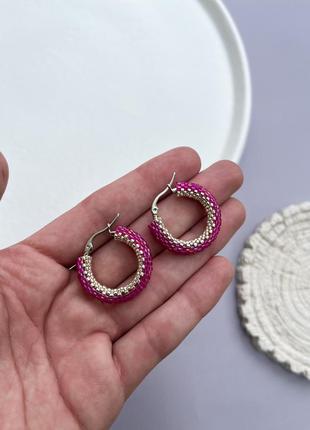 Серьги из японского бисера