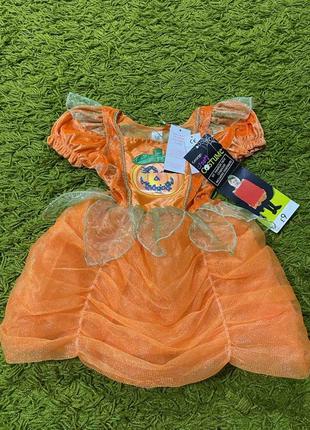 Платье тыква тыковка на 1-2года хеллоуин2 фото