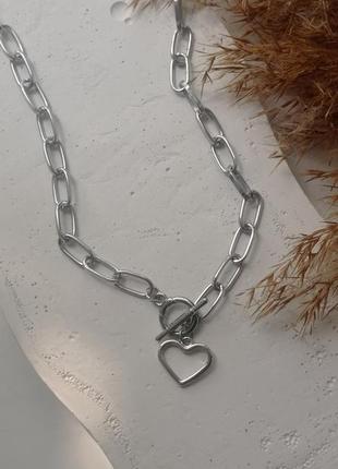 Чокер сердечко сердечко цеп бижутерия