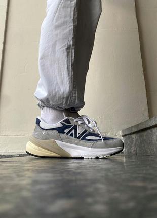 Женские кроссовки new balance 990 v6 grey navy