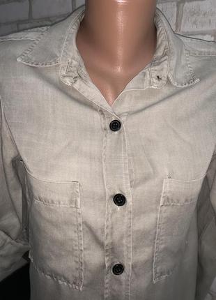 Оригинальная новая рубашка бренд zara woman premium denim collection ￼ made in portugal7 фото