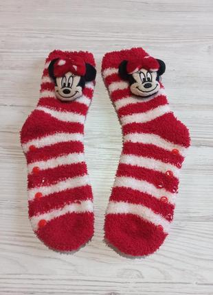 Теплые плюшевые носки минные маус