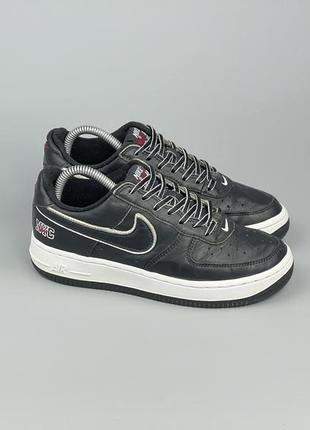 Вінтажні шкіряні кросівки nike air force 1 low nyc black 2003 vintage new york city