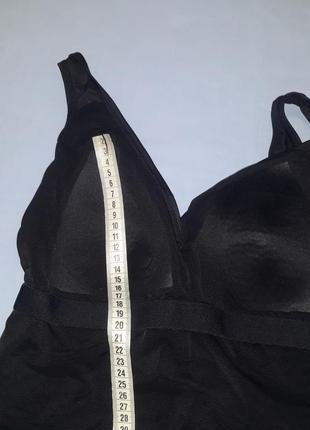 Купальник сдельный черный с утяжкой размер 48 / 14 сплошной  драпировка5 фото