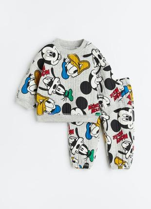 Костюм h&amp;m на 9-12 и 12-18 мес. (mikki mouse) світшот, штани, штаны