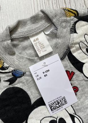 Костюм h&amp;m на 9-12 и 12-18 мес. (mikki mouse) світшот, штани, штаны5 фото