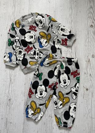 Костюм h&amp;m на 9-12 и 12-18 мес. (mikki mouse) світшот, штани, штаны3 фото