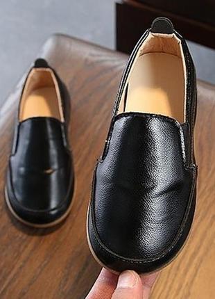 Черные мягкие туфельки мокасины для мальчика, или девочки4 фото